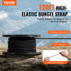VEVOR 3/8 inch Bungee Cord, 120 ft/36 m Spool Heavy Duty Bungee Straps, 100% Stretch Elastic Bungee Rope for Cargo, Tarps, Camping, Kayak Deck and Crafting, Black