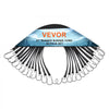 VEVOR 50 Piece Flat Bungee Cord, 19.8 mm Heavy Duty Bungee Straps with Steel S-Hooks, 21" Elastic Bungee Rope for Cargo, Tarps, Trucks and Tent, Black