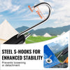 VEVOR 10 Piece Flat Bungee Cord, 20 mm Heavy Duty Bungee Straps with Steel S-Hooks, 24" Elastic Bungee Rope for Cargo, Tarps, Trucks and Tent, Black