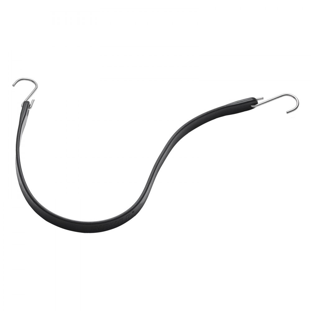 VEVOR 10 Piece Flat Bungee Cord, 20 mm Heavy Duty Bungee Straps with Steel S-Hooks, 24" Elastic Bungee Rope for Cargo, Tarps, Trucks and Tent, Black