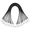 VEVOR 50 Piece Flat Bungee Cord, 19.8 mm Heavy Duty Bungee Straps with Steel S-Hooks, 31" Elastic Bungee Rope for Cargo, Tarps, Trucks and Tent, Black