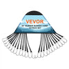 VEVOR 10 Piece Flat Bungee Cord, 20 mm Heavy Duty Bungee Straps with Steel S-Hooks, 36" Elastic Bungee Rope for Cargo, Tarps, Trucks and Tent, Black