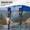 VEVOR 32 Piece Flat Bungee Cord Set, 17 mm Heavy Duty Bungee Straps with A3 Steel J-Hooks, Includes 10", 18", 24", 32", 40", Bungee Rope with Portable Storage Bag, 6 Clips & Canopy Ties