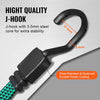 VEVOR 32 Piece Flat Bungee Cord Set, 17 mm Heavy Duty Bungee Straps with A3 Steel J-Hooks, Includes 10", 18", 24", 32", 40", Bungee Rope with Portable Storage Bag, 6 Clips & Canopy Ties