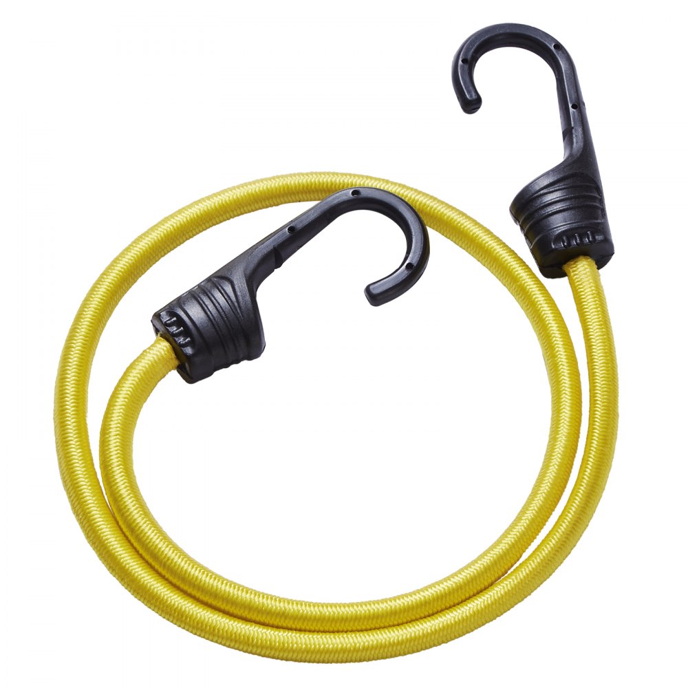 VEVOR 32 Piece Bungee Cords Assortment, 8 mm Heavy Duty Bungee Straps with A3 Steel Hooks, Including 10", 24", 32", 40", 48", Bungee Ropes Set with Portable Storage Bag, 4 Clips & Canopy Ties