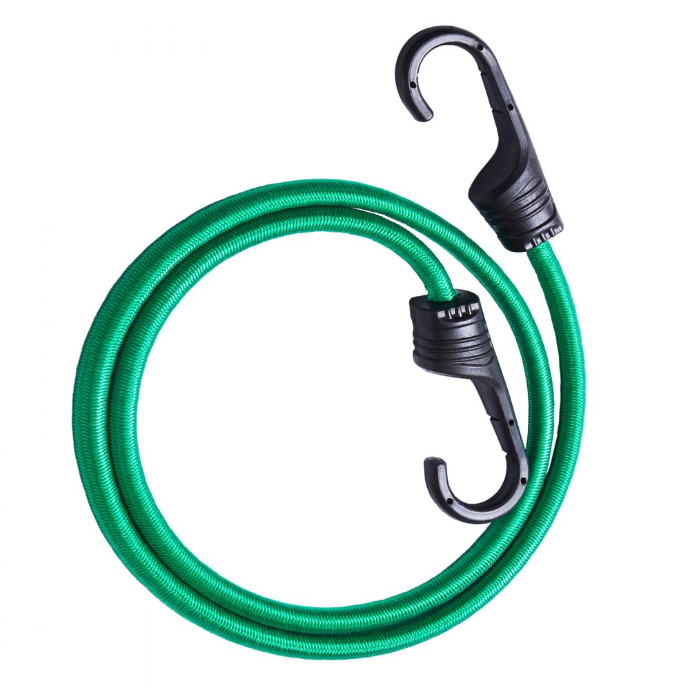 VEVOR 32 Piece Bungee Cords Assortment, 8 mm Heavy Duty Bungee Straps with A3 Steel Hooks, Including 10", 24", 32", 40", 48", Bungee Ropes Set with Portable Storage Bag, 4 Clips & Canopy Ties