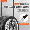 VEVOR 12 Piece Bungee Cords with A3 Steel Hooks, 32 Inch Heavy Duty Bungee Straps, 8 mm Elastic Bungee Ropes Set for Camping, Tarps, Motorcycle, Truck and Tent, Black