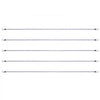 VEVOR 6 Piece Bungee Cords with A3 Steel Hooks, 72 Inch Heavy Duty Bungee Straps, 12 mm Elastic Bungee Ropes Set for Camping, Tarps, Motorcycle, Truck and Tent, White with Blue Stripes