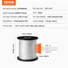 VEVOR Polyester Pull Tape, 3/4" x 318' Mule Tape Flat Rope, 2500 lbf Tensile Capacity, Printed Webbing Cable Pulling Tape for Packaging, Gardening, Commercial Electrical, Conduit Work, White