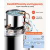 VEVOR Alcohol Still, 13.2 Gal / 50 L Stainless Steel Water Alcohol Distiller with Copper Coil, Home Brewing Refining Fermentation Kit with Thermometer & Pump, for Wine Whisky Brandy, Silver