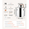 VEVOR Alcohol Still, 13.2 Gal / 50 L Stainless Steel Water Alcohol Distiller with Copper Coil, Home Brewing Refining Fermentation Kit with Thermometer & Pump, for Wine Whisky Brandy, Silver