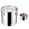 VEVOR Alcohol Still, 13.2 Gal / 50 L Stainless Steel Water Alcohol Distiller with Copper Coil, Home Brewing Refining Fermentation Kit with Thermometer & Pump, for Wine Whisky Brandy, Silver