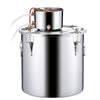 VEVOR Alcohol Still, 13.2 Gal / 50 L Stainless Steel Water Alcohol Distiller with Copper Coil, Home Brewing Refining Fermentation Kit with Thermometer & Pump, for Wine Whisky Brandy, Silver