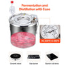 VEVOR Alcohol Still, 3 Gal / 11.4 L Stainless Steel Water Alcohol Distiller with Copper Coil, Home Brewing Refining Fermentation Kit with Thermometer, for Wine Whisky Brandy, Silver