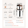 VEVOR Alcohol Still, 3 Gal / 11.4 L Stainless Steel Water Alcohol Distiller with Copper Coil, Home Brewing Refining Fermentation Kit with Thermometer, for Wine Whisky Brandy, Silver