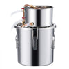 VEVOR Alcohol Still, 3 Gal / 11.4 L Stainless Steel Water Alcohol Distiller with Copper Coil, Home Brewing Refining Fermentation Kit with Thermometer, for Wine Whisky Brandy, Silver
