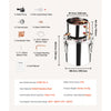 VEVOR Alcohol Still, 3 Gal / 11.4 L Stainless Steel Water Alcohol Distiller with Copper Coil, Home Brewing Refining Fermentation Kit with Thermometer & Pump, for Wine Whisky Brandy, Silver