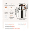 VEVOR Alcohol Still, 5 Gal / 19 L Stainless Steel Water Alcohol Distiller with Copper Coil, Home Brewing Refining Fermentation Kit with Thermometer, for Wine Whisky Brandy, Silver