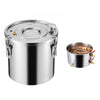 VEVOR Alcohol Still, 5 Gal / 19 L Stainless Steel Water Alcohol Distiller with Copper Coil, Home Brewing Refining Fermentation Kit with Thermometer, for Wine Whisky Brandy, Silver