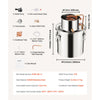 VEVOR Alcohol Still, 5 Gal / 19 L Stainless Steel Water Alcohol Distiller with Copper Coil, Home Brewing Refining Fermentation Kit with Thermometer & Pump, for Wine Whisky Brandy, Silver