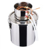 VEVOR Alcohol Still, 5 Gal / 19 L Stainless Steel Water Alcohol Distiller with Copper Coil, Home Brewing Refining Fermentation Kit with Thermometer & Pump, for Wine Whisky Brandy, Silver