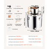 VEVOR Alcohol Still, 8 Gal / 30 L Stainless Steel Water Alcohol Distiller with Copper Coil, Home Brewing Refining Fermentation Kit with Thermometer & Pump, for Wine Whisky Brandy, Silver