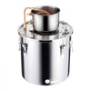 VEVOR Alcohol Still, 8 Gal / 30 L Stainless Steel Water Alcohol Distiller with Copper Coil, Home Brewing Refining Fermentation Kit with Thermometer & Pump, for Wine Whisky Brandy, Silver