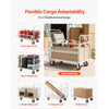 VEVOR Platform Truck Cart with Cage, 2000 lbs Capacity, 6-in-1 Foldable Flatbed Cart with Swivel Wheels, Heavy Duty Hand Truck, Multi-Functional Push Dolly, for Grocery Laundry, 44.5 x 26.6 x 42.1 in