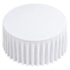 VEVOR Spandex Tablecloth with Skirt, 60-in Round Table Covers 6 Pack, White, for Party Wedding Banquet Festival, Washable, Reusable, One-Piece, Tight, Fitted Table Cloth with Pleated Skirt