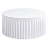VEVOR Spandex Tablecloth with Skirt, 60-in Round Table Covers 6 Pack, White, for Party Wedding Banquet Festival, Washable, Reusable, One-Piece, Tight, Fitted Table Cloth with Pleated Skirt