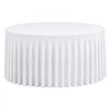 VEVOR Spandex Tablecloth with Skirt, 60-in Round Table Covers 6 Pack, White, for Party Wedding Banquet Festival, Washable, Reusable, One-Piece, Tight, Fitted Table Cloth with Pleated Skirt