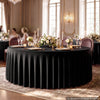 VEVOR Spandex Tablecloth with Skirt, 60-in Round Table Covers 6 Pack, Black, for Party Wedding Banquet Festival, Washable, Reusable, One-Piece, Tight, Fitted Table Cloth with Pleated Skirt
