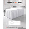 VEVOR Spandex Tablecloth with Skirt, 6 ft Rectangular Covers, 2 Pack, White, for Party Wedding Banquet Festival, Washable, Reusable, One-Piece, Tight, Fitted Table Cloth with Pleated Skirt