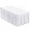 VEVOR Spandex Tablecloth with Skirt, 6 ft Rectangular Covers, 2 Pack, White, for Party Wedding Banquet Festival, Washable, Reusable, One-Piece, Tight, Fitted Table Cloth with Pleated Skirt
