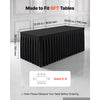 VEVOR Spandex Tablecloth with Skirt, 6 ft Rectangular Covers, 2 Pack, Black, for Party Wedding Banquet Festival, Washable, Reusable, One-Piece, Tight, Fitted Table Cloth with Pleated Skirt