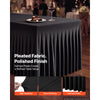 VEVOR Spandex Tablecloth with Skirt, 6 ft Rectangular Covers, 2 Pack, Black, for Party Wedding Banquet Festival, Washable, Reusable, One-Piece, Tight, Fitted Table Cloth with Pleated Skirt