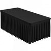 VEVOR Spandex Tablecloth with Skirt, 6 ft Rectangular Covers, 2 Pack, Black, for Party Wedding Banquet Festival, Washable, Reusable, One-Piece, Tight, Fitted Table Cloth with Pleated Skirt