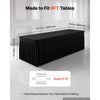 VEVOR Spandex Tablecloth with Skirt, 8 ft Rectangular Covers, 6 Pack, Black, for Party Wedding Banquet Festival, Washable, Reusable, One-Piece, Tight, Fitted Table Cloth with Pleated Skirt