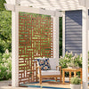VEVOR Metal Privacy Screen, 36" W x 72" H, Outdoor Privacy Screens & Panels, Freestanding Outdoor Divider with Stand, 3-Panel Decorative Garden Steel Privacy Fence for Balcony Patio Indoor Room Brown