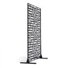 VEVOR Metal Privacy Screen, 47" W x 76" H, Outdoor Privacy Screens 3-Panel, Freestanding Outdoor Divider with Stand, Decorative Garden Steel Privacy Fence for Balcony Patio Indoor Room Hot Tub Black