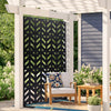 VEVOR Metal Privacy Screen, 47" W x 72" H, Outdoor Privacy Screens 5-Panel, Freestanding Outdoor Divider with Stand, Decorative Garden Steel Privacy Fence for Balcony Patio Indoor Room Black