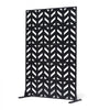 VEVOR Metal Privacy Screen, 47" W x 72" H, Outdoor Privacy Screens 5-Panel, Freestanding Outdoor Divider with Stand, Decorative Garden Steel Privacy Fence for Balcony Patio Indoor Room Black