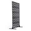 VEVOR Metal Privacy Screen, 47" W x 72" H, Outdoor Privacy Screens 5-Panel, Freestanding Outdoor Divider with Stand, Decorative Garden Steel Privacy Fence for Balcony Patio Indoor Room Black