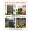 VEVOR Metal Privacy Screen, 38" W x 60" H Freestanding Modern Privacy Fence, Garden Divider Panel with Extended Ground Stakes & Panel Height Adjustable, Freestanding Outdoor Divider for Garden, Indoor