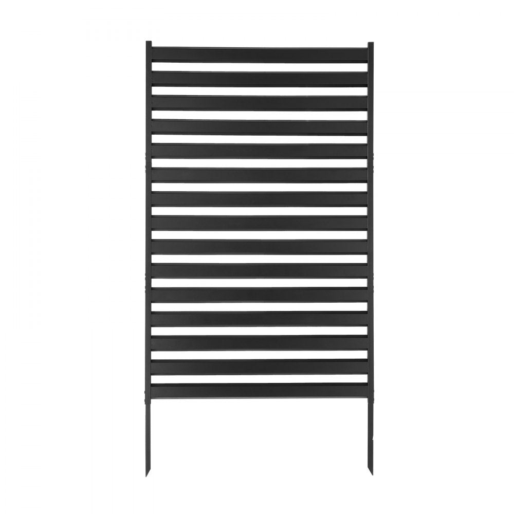 VEVOR Metal Privacy Screen, 38" W x 60" H Freestanding Modern Privacy Fence, Garden Divider Panel with Extended Ground Stakes & Panel Height Adjustable, Freestanding Outdoor Divider for Garden, Indoor