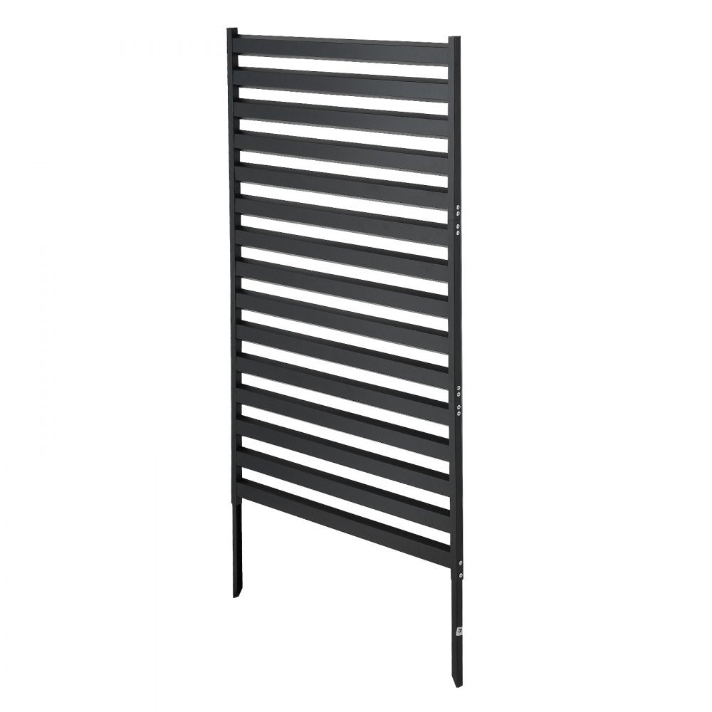 VEVOR Metal Privacy Screen, 38" W x 60" H Freestanding Modern Privacy Fence, Garden Divider Panel with Extended Ground Stakes & Panel Height Adjustable, Freestanding Outdoor Divider for Garden, Indoor