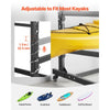VEVOR Kayak Storage Rack for 2 Kayaks, Holds 175 lbs, Heavy Duty Adjustable Freestanding Stand with Lockable Wheels for Indoor Outdoor Garage Shed Dock, Holder for Canoe, SUP, Surfboard & Paddleboard