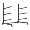 VEVOR Kayak Storage Rack for 3 Kayaks, Holds 200 lbs, Heavy Duty Adjustable Freestanding Stand with Lockable Wheels for Indoor Outdoor Garage Shed Dock, Holder for Canoe, SUP, Surfboard & Paddleboard