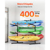 VEVOR Kayak Storage Rack for 6 Kayaks, Holds 400 lbs, Heavy Duty Freestanding Stand for Indoor Outdoor Garage Shed Dock, Storage Rack Stand Holder for Canoe, Small Boat, SUP, Surfboard & Paddleboard