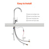 VEVOR Touchless Kitchen Bar Sink Faucet, Single Handle Automatic Motion Sensor Bathroom Faucet, Hands-Free Adjustable Cold Hot Water Mixer Flexible Swivel for 9/16 in Pipe,Chrome Plated Silver